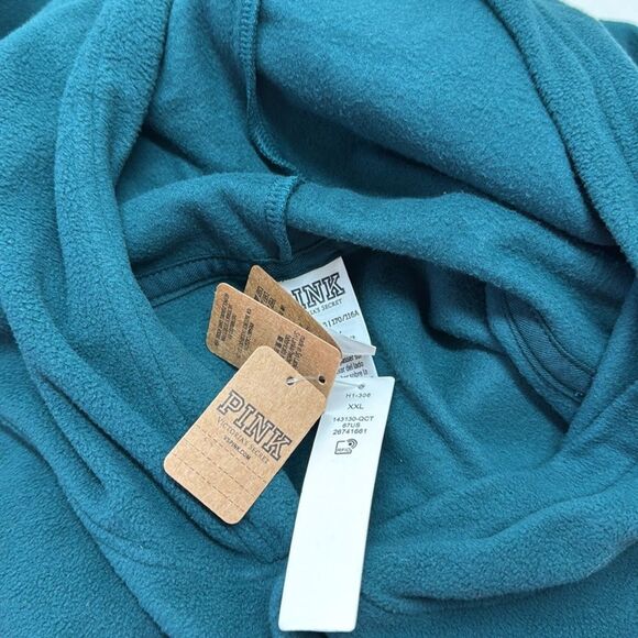 🔥PINK Victoria's Secret Teal green Sweater Sz XXL New - Picture 4 of 4